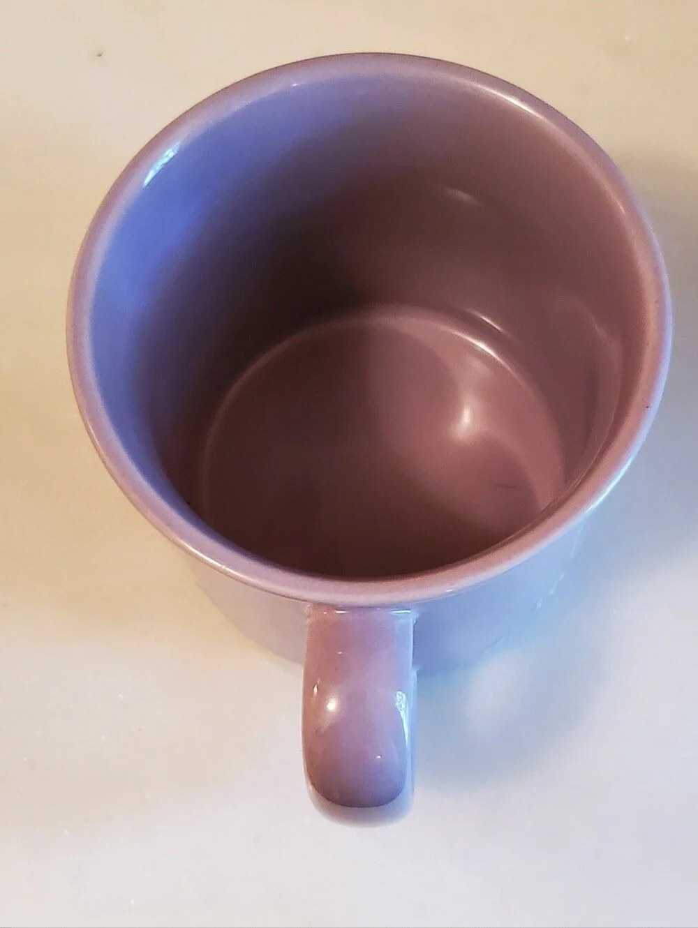 Temptations QVC Network Logo Collectible Ceramic Lavender Coffee Mug